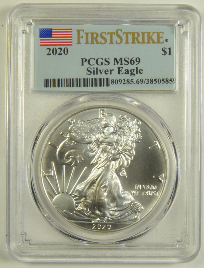 2020 Silver Eagle . . . . PCGS MS-69 First Strike