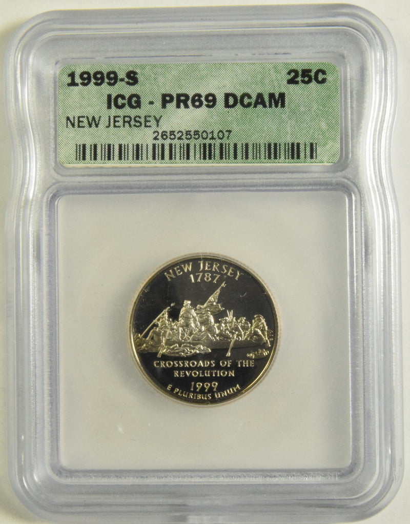 1999-S New Jersey State Quarter ICG PR-69 DCAM