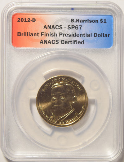 2012-D Harrison Presidential Dollar . . . . ANACS SP-67