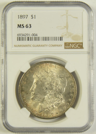1897 Morgan Dollar NGC MS-63 Toned