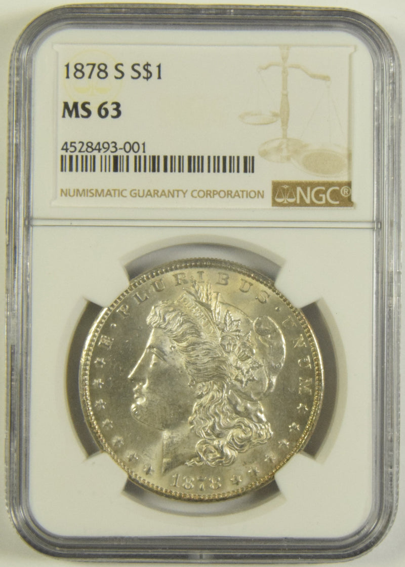 1878-S Morgan Dollar NGC MS-63