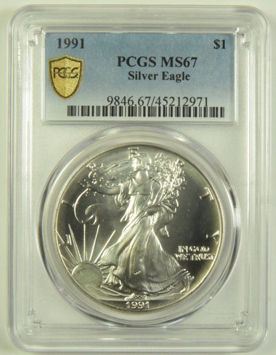 1991 Silver Eagle PCGS MS-67