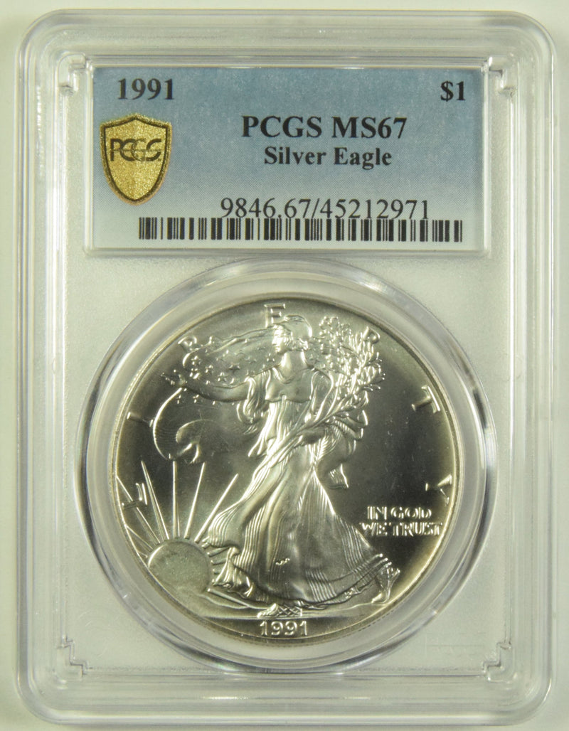 1991 Silver Eagle PCGS MS-67