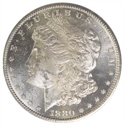 1880-S Morgan Dollar Choice BU+ Prooflike