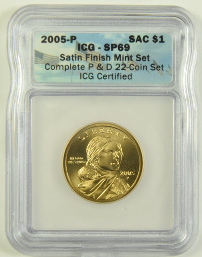 2005 Sacagawea Dollar ICG SP-69 Satin Finish