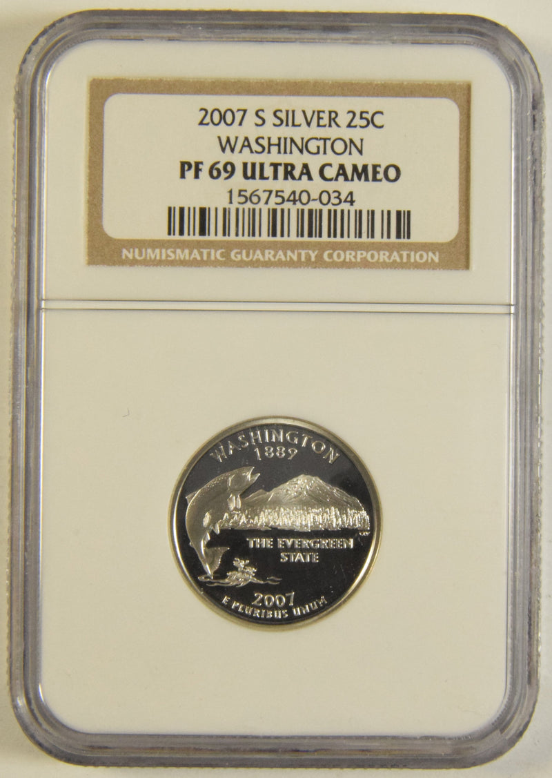 2007-S Washington State Quarter NGC PF-69 Ultra Cameo Silver
