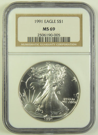1991 Silver Eagle NGC MS-69