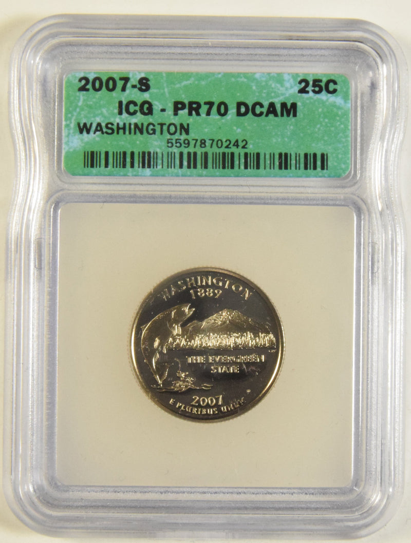 2007-S Washington State Quarter ICG PR-70 DCAM