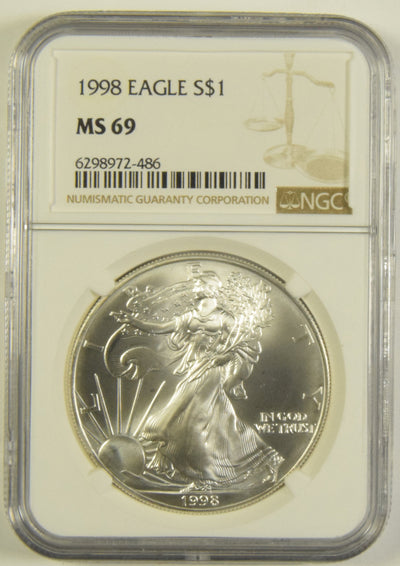 1998 Silver Eagle NGC MS-69