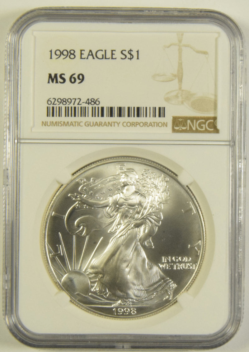 1998 Silver Eagle NGC MS-69