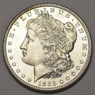 1885 Morgan Dollar Gem BU Prooflike Reverse