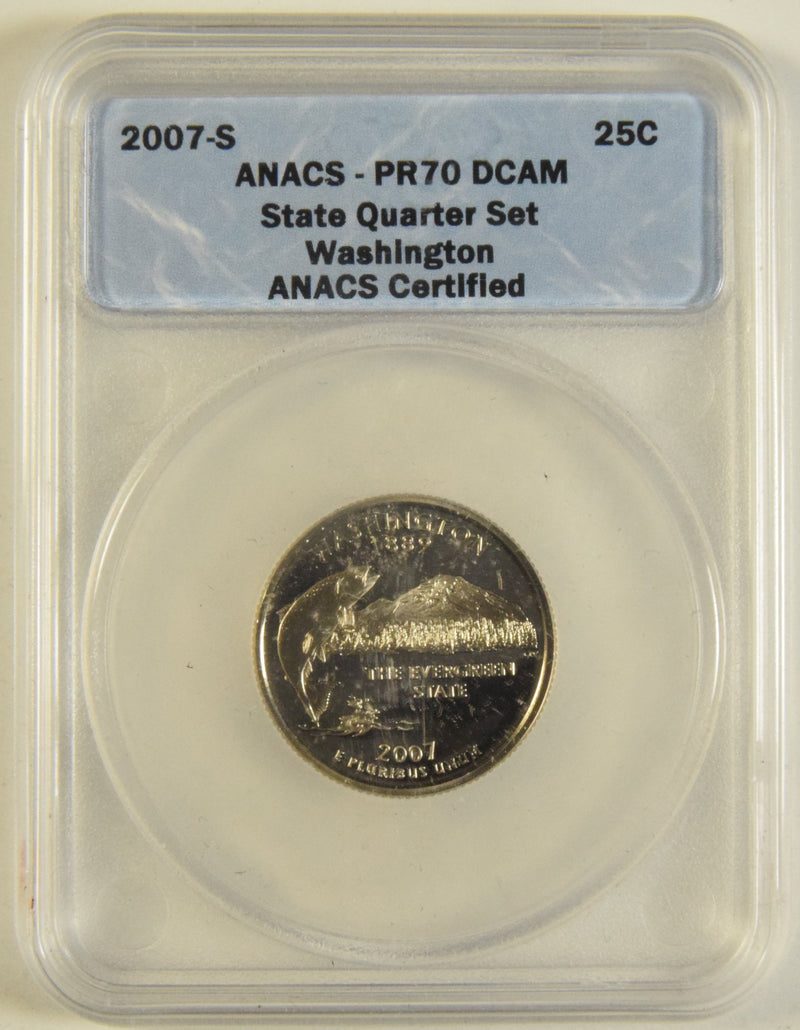 2007-S Washington State Quarter ANACS PR-70 DCAM