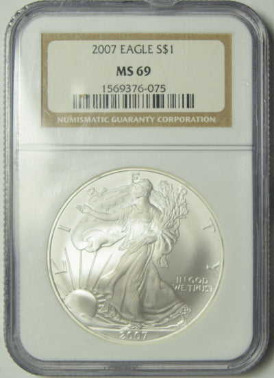 2007 Silver Eagle NGC MS-69