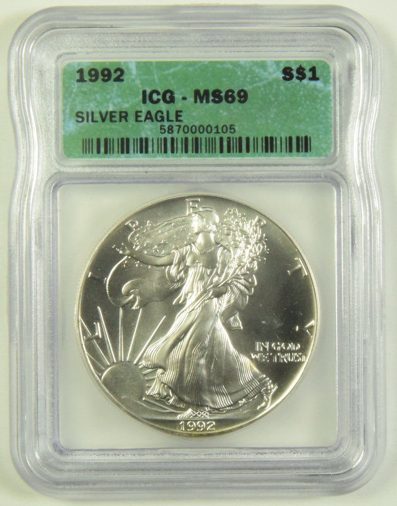 1992 Silver Eagle ICG MS-69