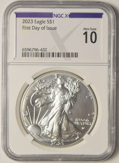 2023 Silver Eagle NGCX MS-10 First Day of Issue