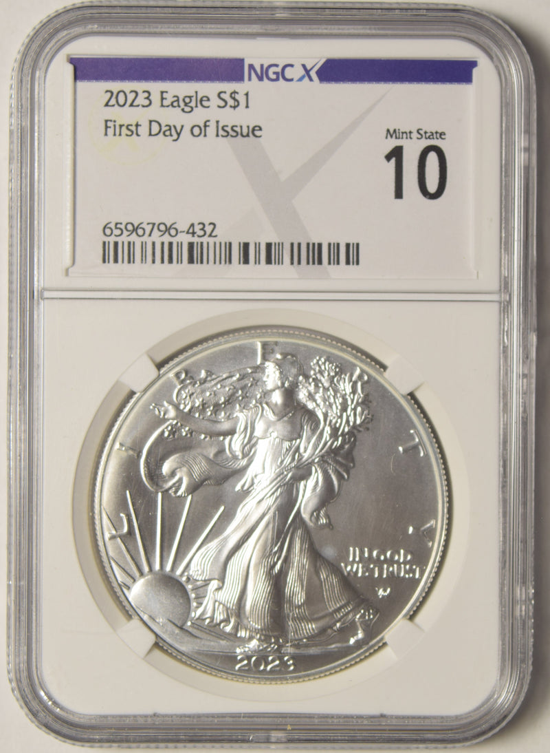 2023 Silver Eagle NGCX MS-10 First Day of Issue