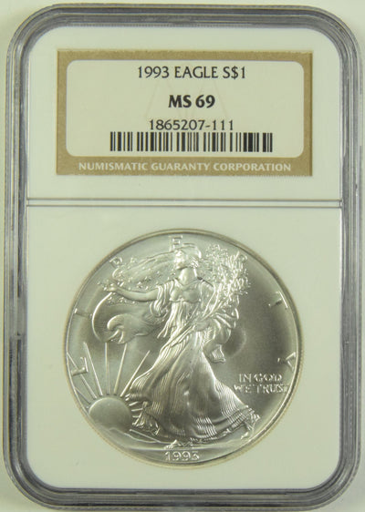 1993 Silver Eagle NGC MS-69