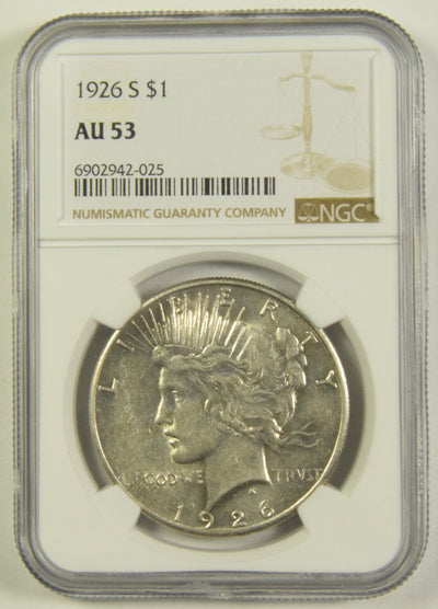 1926-S Peace Dollar NGC AU-53