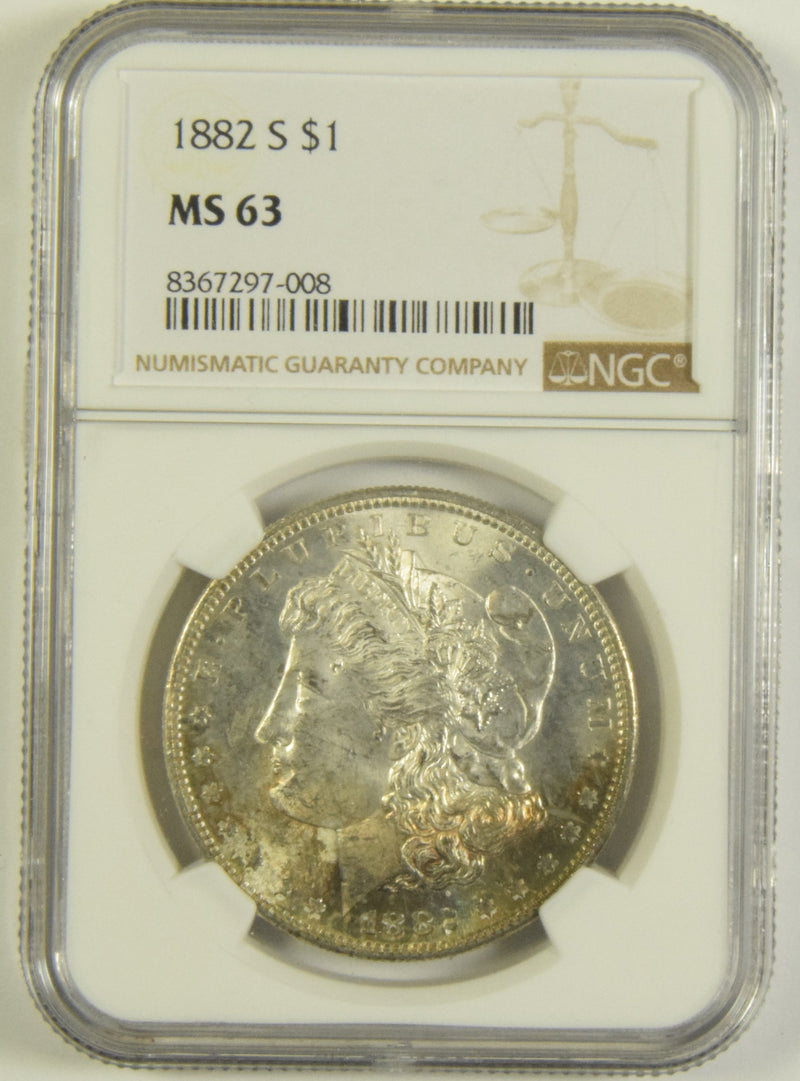 1882-S Morgan Dollar NGC MS-63