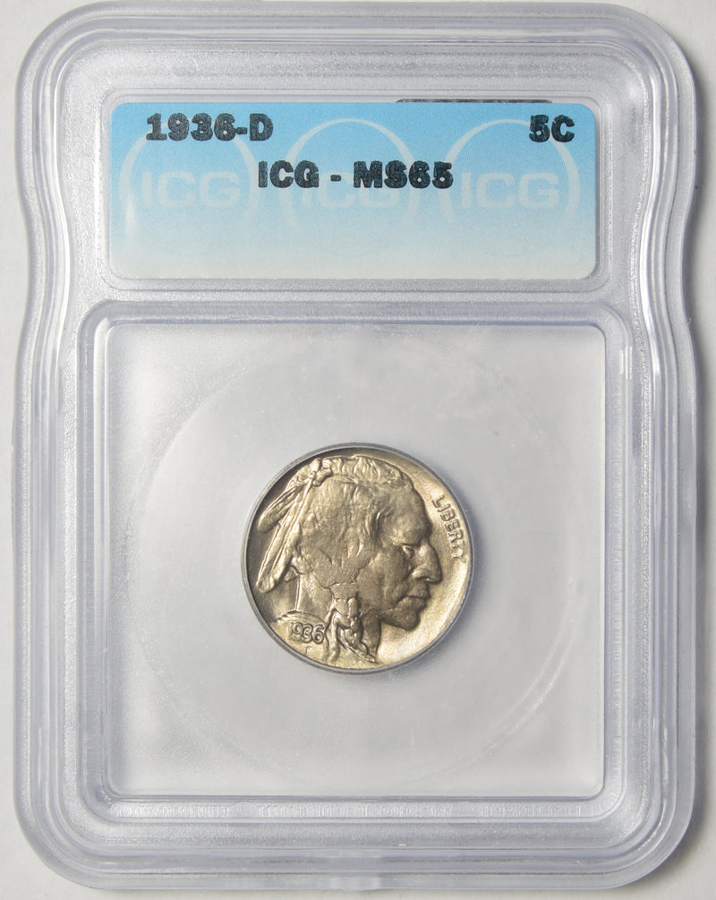 1936-D Buffalo Nickel . . . . ICG MS-65