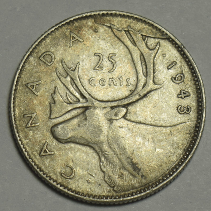 1943 Canadian Quarter . . . . XF/AU