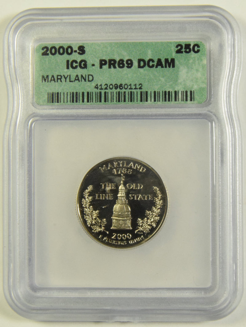 2000-S Maryland State Quarter ICG PR-69 DCAM