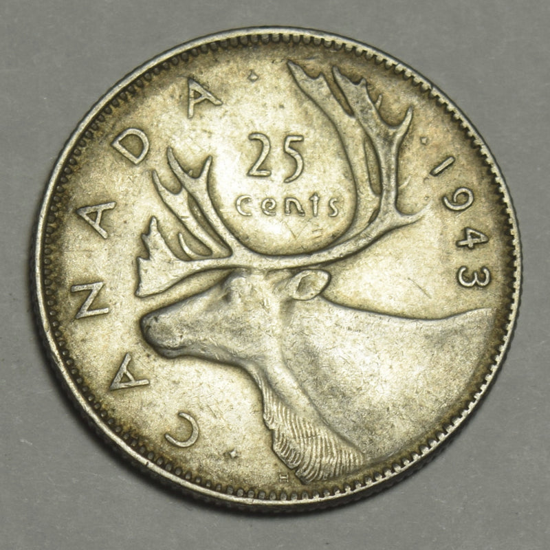 1943 Canadian Quarter . . . . Choice About Uncirculated
