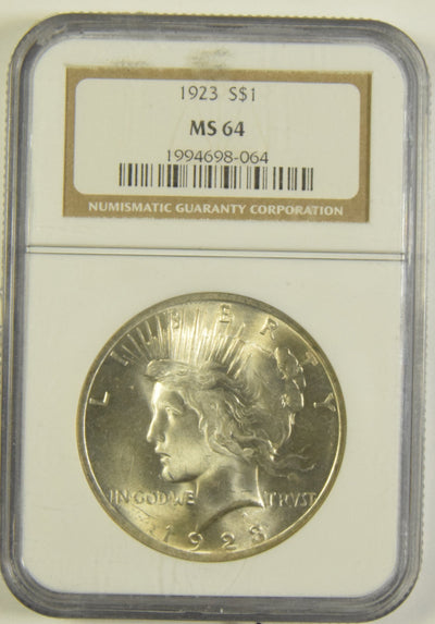 1923 Peace Dollar NGC MS-64