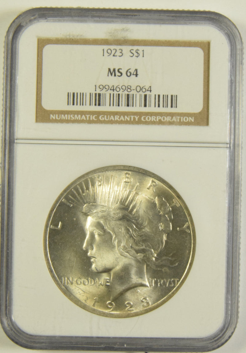 1923 Peace Dollar NGC MS-64