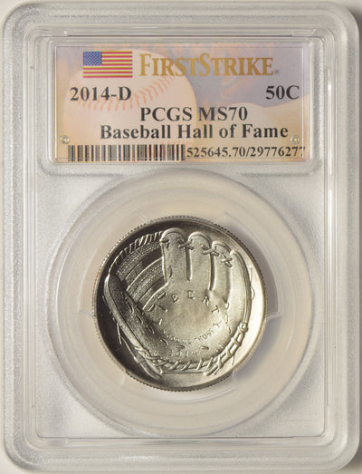 2014-D Baseball Hall of Fame Commemorative Half . . . . PCGS MS-70