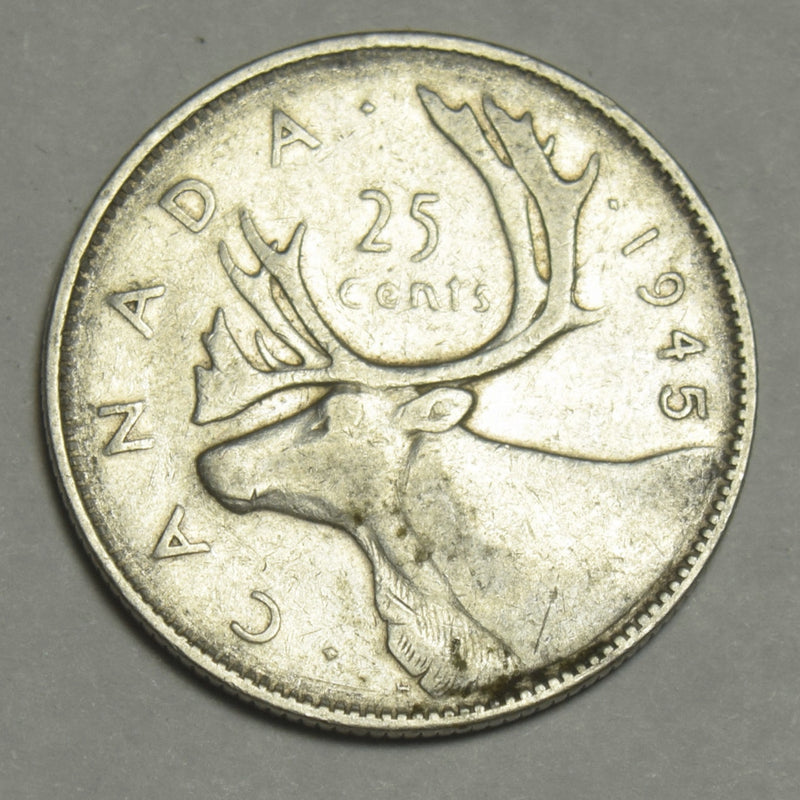 1945 Canadian Quarter . . . . Extremely Fine