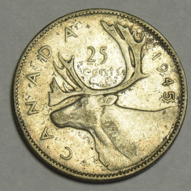 1945 Canadian Quarter . . . . XF/AU