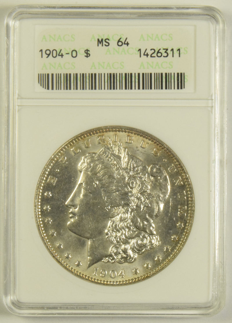 1904-O Morgan Dollar ANACS MS-64