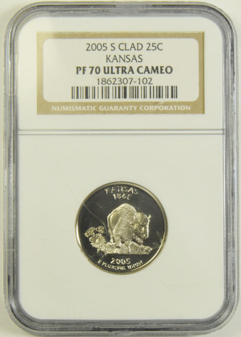 2005-S Kansas State Quarter NGC PF-70 Ultra Cameo