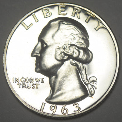 1963 Washington Quarter Gem Brilliant Proof