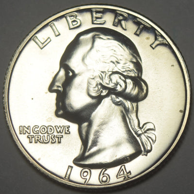 1964 Washington Quarter Gem Brilliant Proof