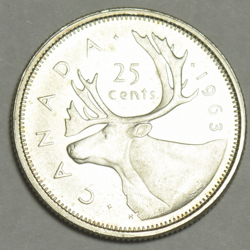 1963 Canadian Quarter . . . . Gem BU