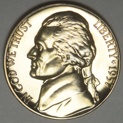 1957 Jefferson Nickel Gem Brilliant Proof