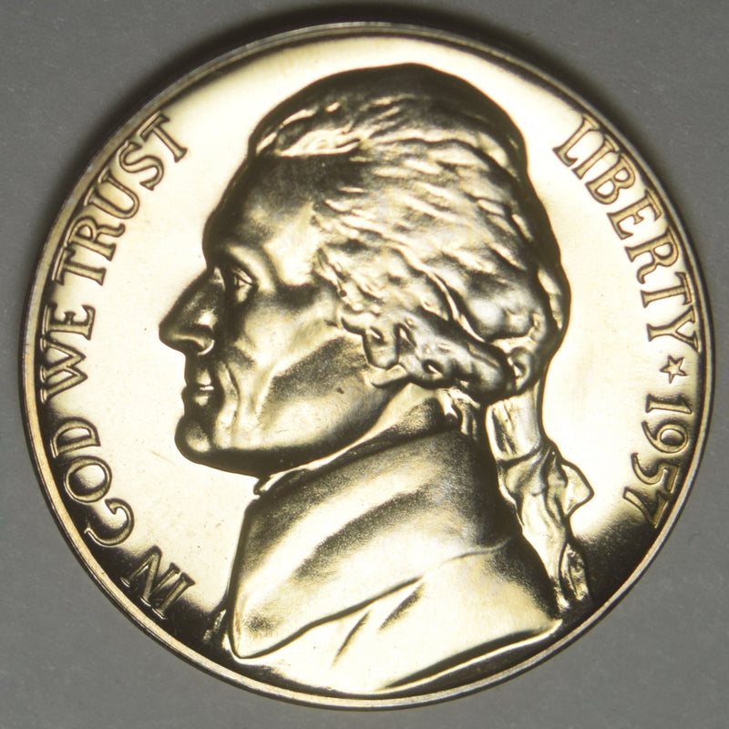 1957 Jefferson Nickel Gem Brilliant Proof