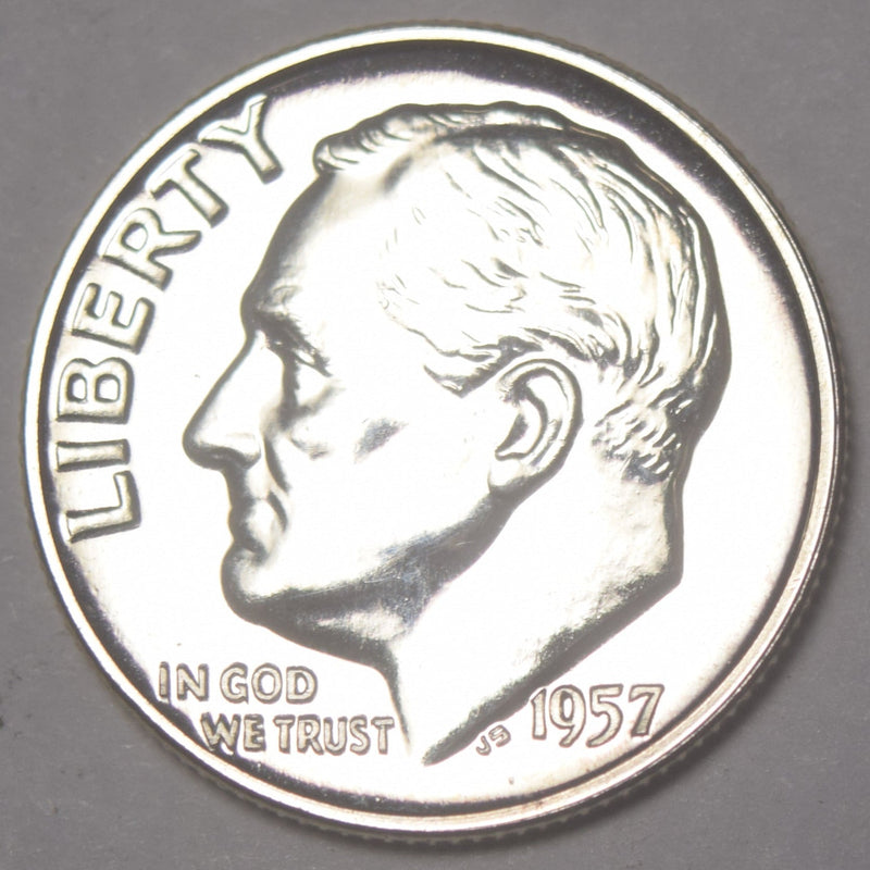1957 Roosevelt Dime Gem Brilliant Proof