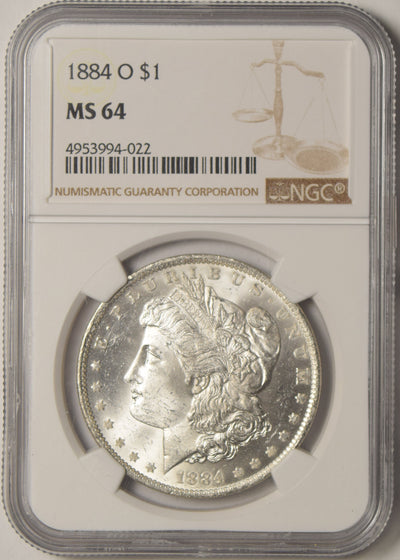 1884-O Morgan Dollar NGC MS-64