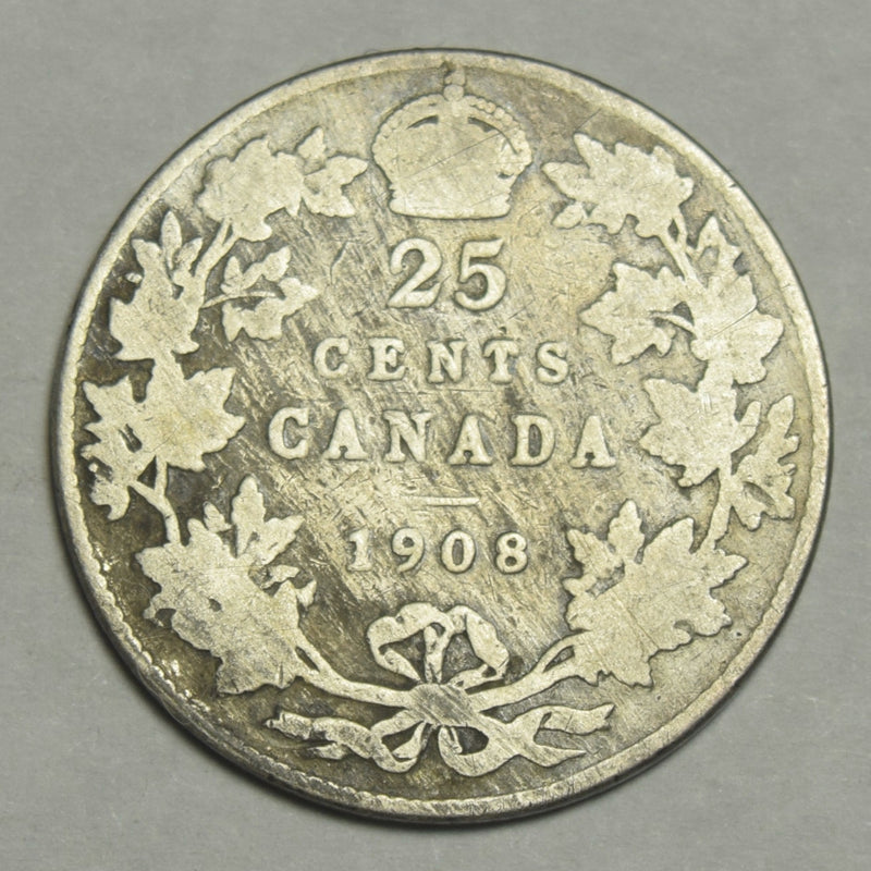 1908 Canadian Quarter . . . . Good