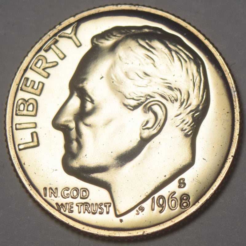 1968-S Roosevelt Dime Gem Brilliant Proof