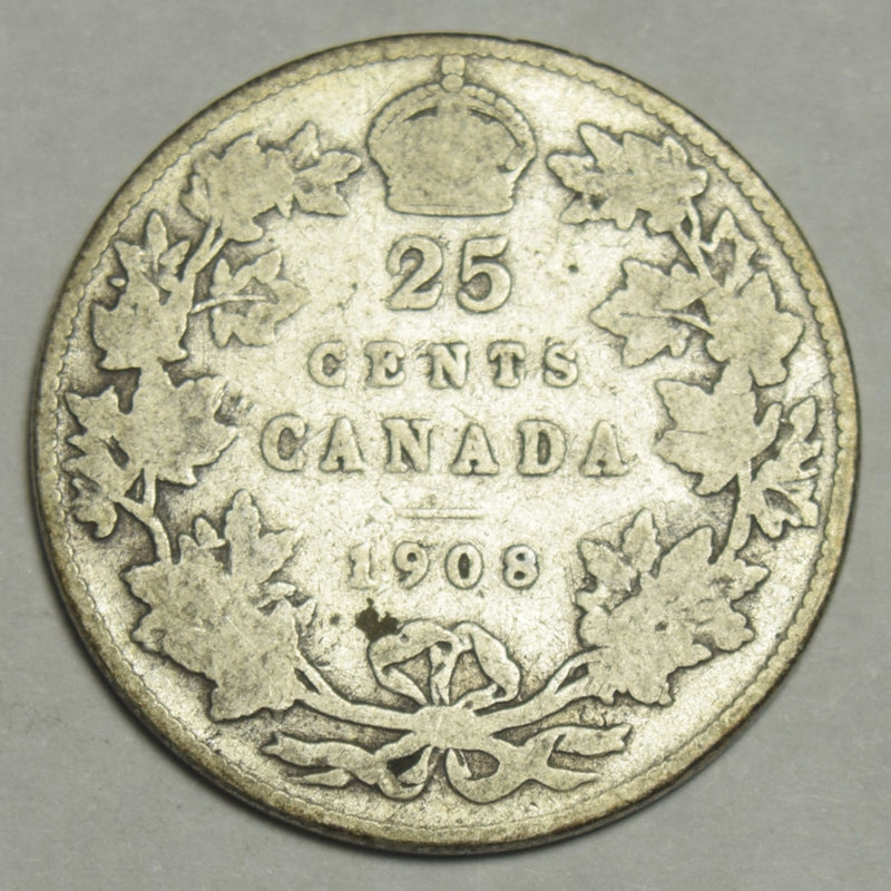 1908 Canadian Quarter . . . . VG/Fine