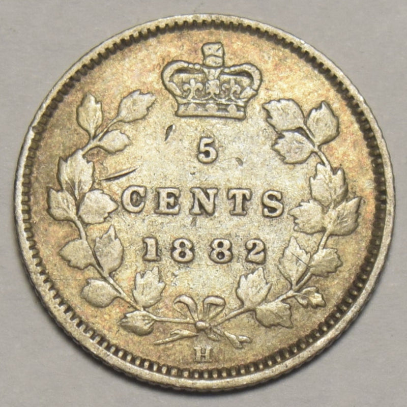 1882-H Canadian 5 Cents . . . . Extremely Fine