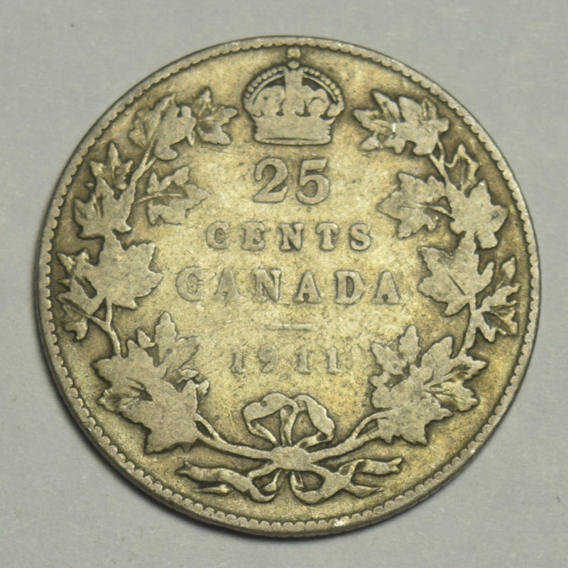 1911 Canadian Quarter . . . . Fine/VF