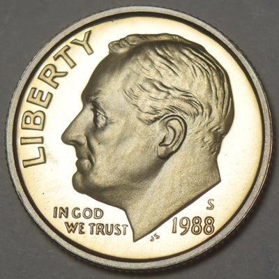 1988-S Roosevelt Dime Gem Brilliant Proof