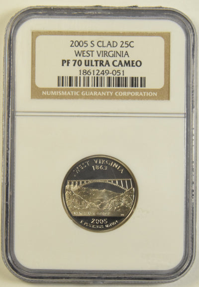 2005-S West Virginia State Quarter NGC PF-70 Ultra Cameo