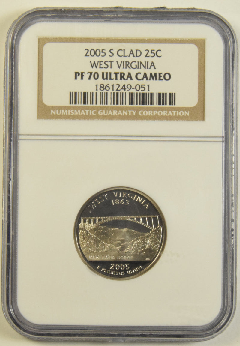 2005-S West Virginia State Quarter NGC PF-70 Ultra Cameo