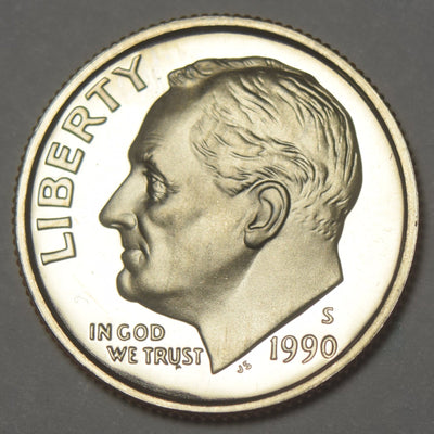 1990-S Roosevelt Dime Gem Brilliant Proof